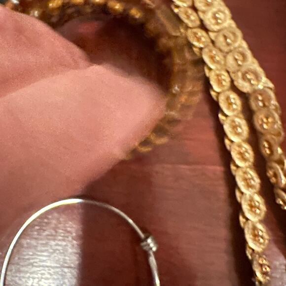 Mixed Lot Bracelet Beads Wood Boho Festival Gold Buttons Cross Earrings Bundle - Picture 10 of 12